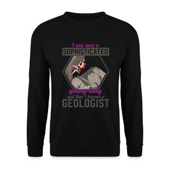 Geologie Professor Geologe Geologie Student - Unisex Pullover - Schwarz - Vorne - Alina (178cm) & Michal (187cm)