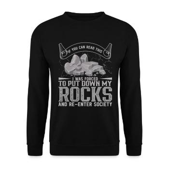 Geology Student Geologist Geology Student - Unisex Sweatshirt - black - Front - Alina (178cm) & Michal (187cm)