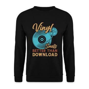 Platine vinyle vinyle rétro collection - Sweat-shirt Unisexe - noir - Devant - Alina (178cm) & Michal (187cm)