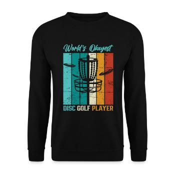 Frisbee Player Disc Golf Frisbee Competition - Unisex Sweatshirt - black - Front - Alina (178cm) & Michal (187cm)