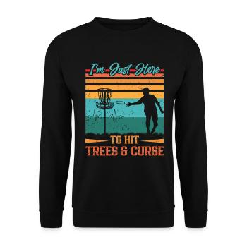 Frisbee Player Disc Golf Frisbee Competition - Unisex Sweatshirt - black - Front - Alina (178cm) & Michal (187cm)