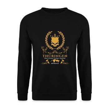 Thüringen-Der Osten feiert anders ! - Unisex Pullover - Schwarz - Vorne - Alina (178cm) & Michal (187cm)