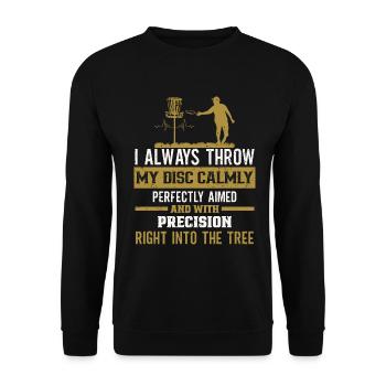 Disc Golf Player Frisbee Player - Sweat-shirt Unisexe - noir - Devant - Alina (178cm) & Michal (187cm)