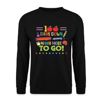 Plus que 100 jours - Sweat-shirt Unisexe - noir - Devant - Alina (178cm) & Michal (187cm)