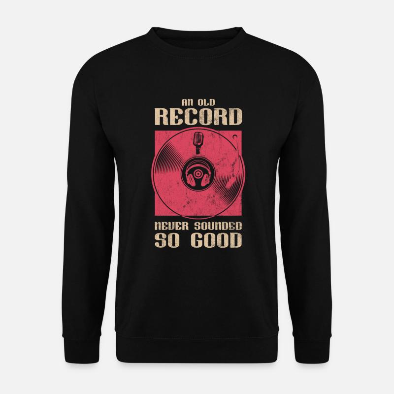 Vinyl Plattenspieler Sammeln, Vinyl Schallplatte - Unisex Pullover - Schwarz