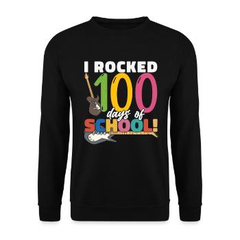 J’ai bercé 100 jours d’école - Sweat-shirt Unisexe - noir - Devant - Alina (178cm) & Michal (187cm)