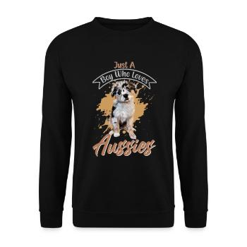 Berger australien Aussie Papa Aussie Maman - Sweat-shirt Unisexe - noir - Devant - Alina (178cm) & Michal (187cm)