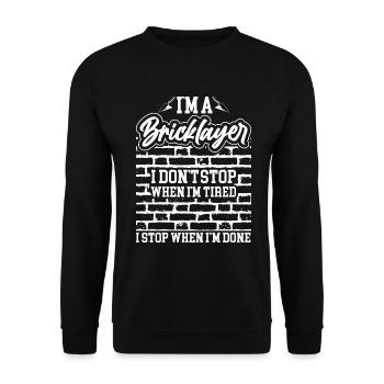 Masonry Masonry Masonry Apprentice Mason Master Craftsman - Unisex Sweatshirt - black - Front - Alina (178cm) & Michal (187cm)