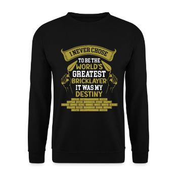 Masonry, masonry, bricklayer, apprentice, mason, master - Unisex Sweatshirt - black - Front - Alina (178cm) & Michal (187cm)