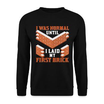 Masonry, masonry, bricklayer, apprentice, mason, master - Unisex Sweatshirt - black - Front - Alina (178cm) & Michal (187cm)