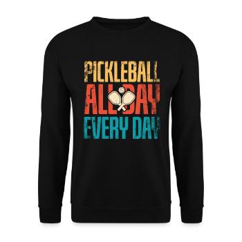 La vie est incroyable, Pickleball le fait - Sweat-shirt Unisexe - noir - Devant - Alina (178cm) & Michal (187cm)
