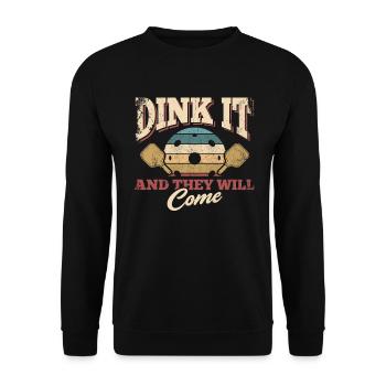 Life is amazing, Pickleball does it - Unisex Sweatshirt - black - Front - Alina (178cm) & Michal (187cm)