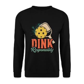 La vie est incroyable, Pickleball le fait - Sweat-shirt Unisexe - noir - Devant - Alina (178cm) & Michal (187cm)