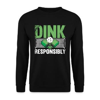 Life is amazing, Pickleball does it - Unisex Sweatshirt - black - Front - Alina (178cm) & Michal (187cm)