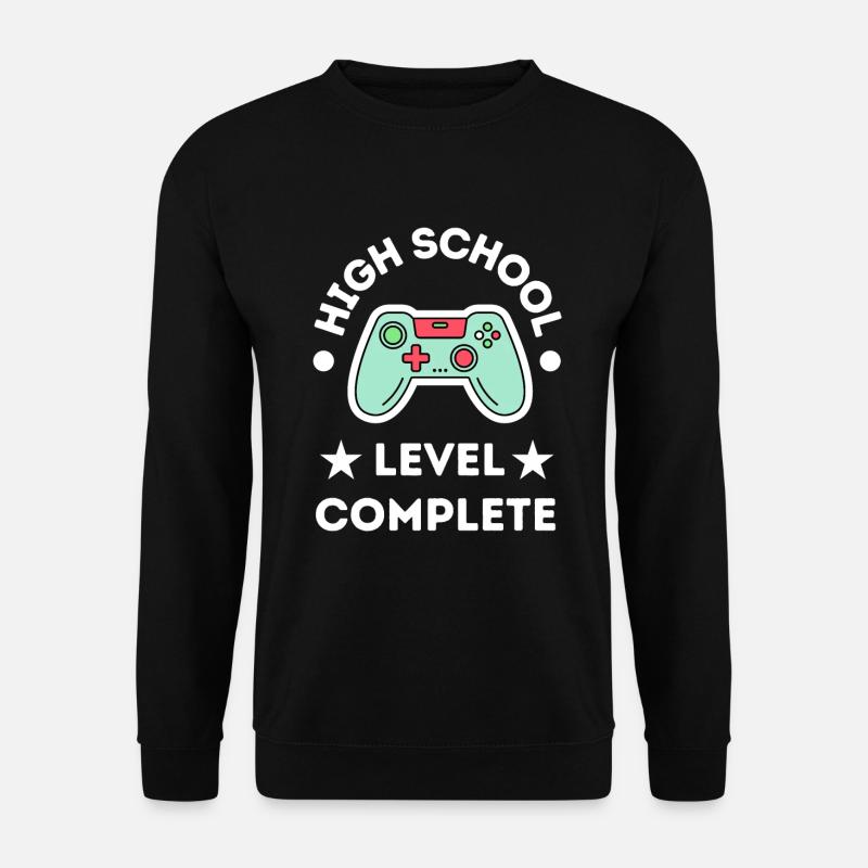 High School Level Kompletter Gamer-Abschluss - Unisex Pullover - Schwarz