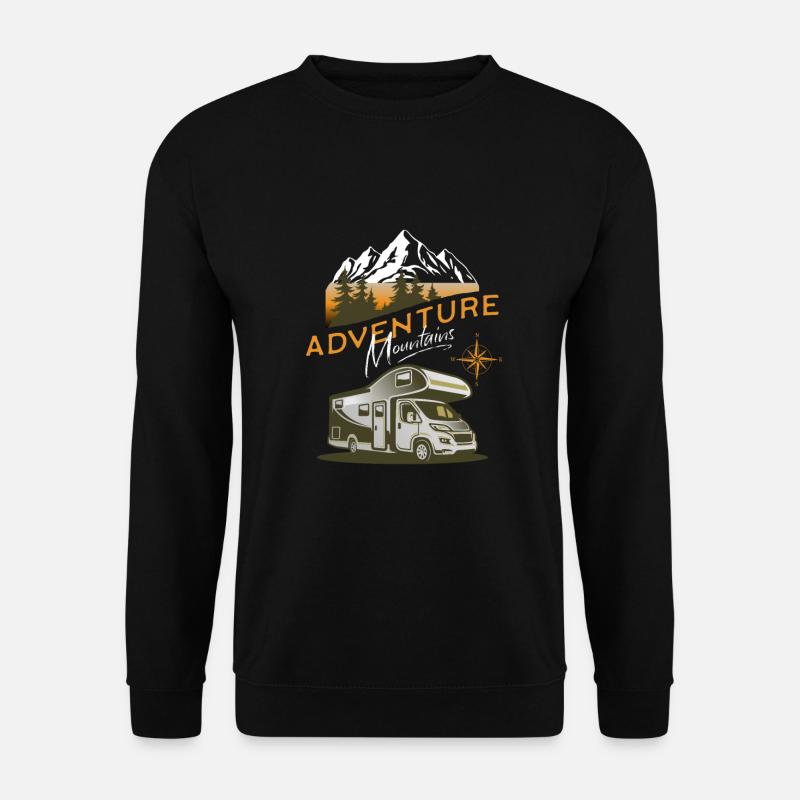 Camper Van Adventure Mountains - Unisex Sweatshirt - black