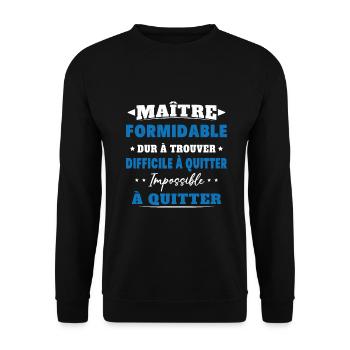 Maître formidable idée cadeau maître d'école - Sweat-shirt Unisexe - noir - Devant - Alina (178cm) & Michal (187cm)