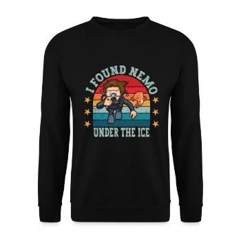 Ich Habe Nemo Under The Ice, Ice Diver Gefunden - Unisex Pullover - Schwarz - Vorne - Alina (178cm) & Michal (187cm)