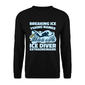 Eis Brechen Namen Nehmen, Eistaucher - Unisex Pullover - Schwarz - Vorne - Alina (178cm) & Michal (187cm)