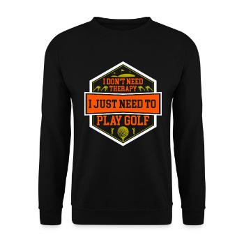 Golf Golfing Golfer Golfer Golf Club - Unisex Sweatshirt - black - Front - Alina (178cm) & Michal (187cm)