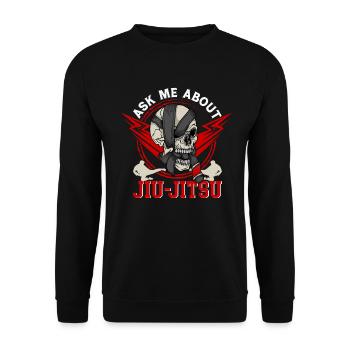 Jiu-Jitsu Jiu-Jitsu brésilien Arts martiaux - Sweat-shirt Unisexe - noir - Devant - Alina (178cm) & Michal (187cm)