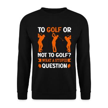 Golf Golfing - Sweat-shirt Unisexe - noir - Devant - Alina (178cm) & Michal (187cm)