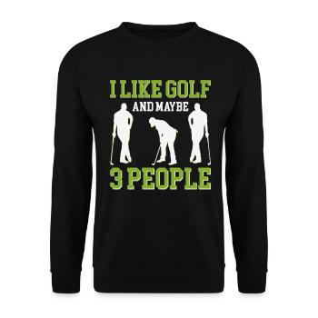 Golf Golfing Golfer Golfer Golf Club - Unisex Sweatshirt - black - Front - Alina (178cm) & Michal (187cm)