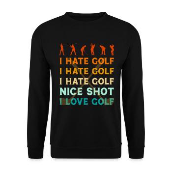 Golf Golfing - Sweat-shirt Unisexe - noir - Devant - Alina (178cm) & Michal (187cm)
