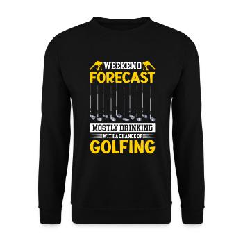 Golf Golfing Golfer Golfer Golf Club - Unisex Sweatshirt - black - Front - Alina (178cm) & Michal (187cm)