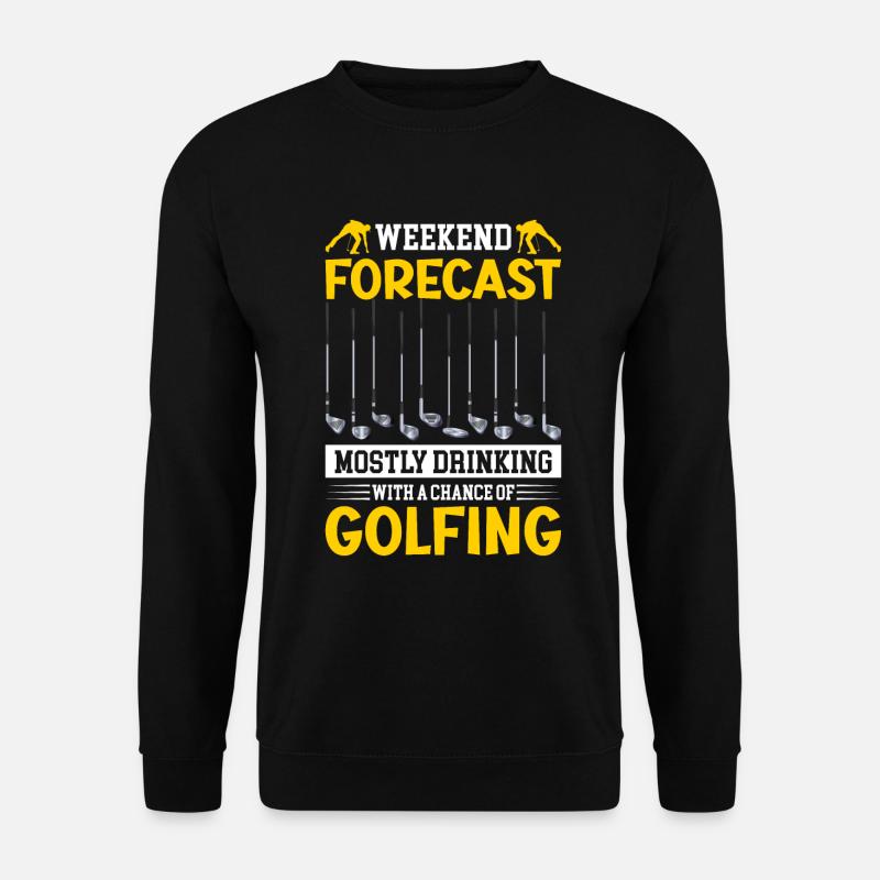 Golf Golfen Golfspieler Golfspieler Golfschläger - Unisex Pullover - Schwarz
