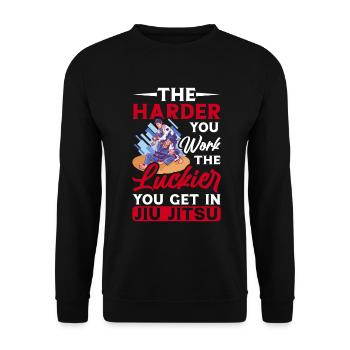 Jiu-Jitsu Jiu-Jitsu brésilien Arts martiaux - Sweat-shirt Unisexe - noir - Devant - Alina (178cm) & Michal (187cm)
