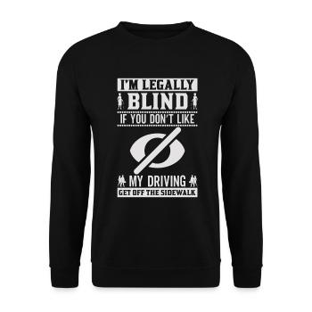 Blindness consciousness Blind by law - Unisex Sweatshirt - black - Front - Alina (178cm) & Michal (187cm)
