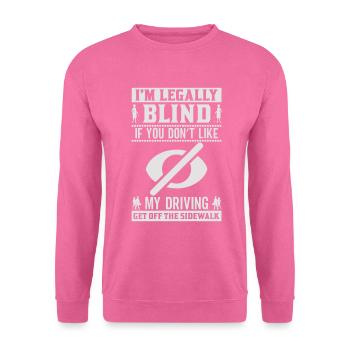 Blindheitsbewusstsein Gesetzlich Blind - Unisex Pullover - Pink - Vorne