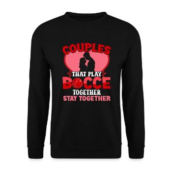 Joueur de boccia Boccia jeu Boule - Sweat-shirt Unisexe - noir - Devant - Alina (178cm) & Michal (187cm)