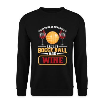 Boccia Spieler Boccia Spiel Boule - Unisex Pullover - Schwarz - Vorne - Alina (178cm) & Michal (187cm)