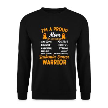 Leukemia Awareness Month Leukemia Survivor - Unisex Sweatshirt - black - Front - Alina (178cm) & Michal (187cm)