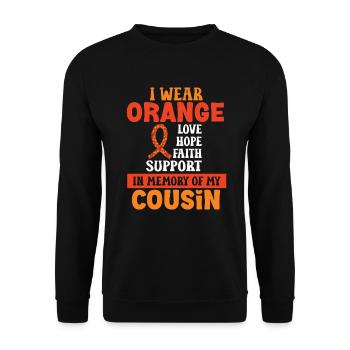 Leukemia Awareness Month Leukemia Survivor - Unisex Sweatshirt - black - Front - Alina (178cm) & Michal (187cm)