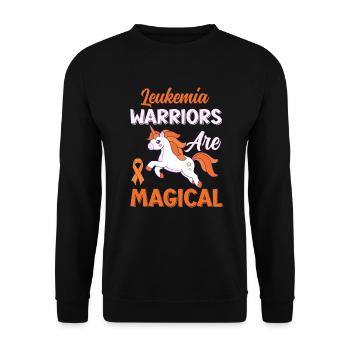 Leukemia Awareness Month Leukemia Survivor - Unisex Sweatshirt - black - Front - Alina (178cm) & Michal (187cm)