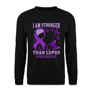 Lupus Bewusstseins Monat - Unisex Pullover - Schwarz - Vorne - Alina (178cm) & Michal (187cm)