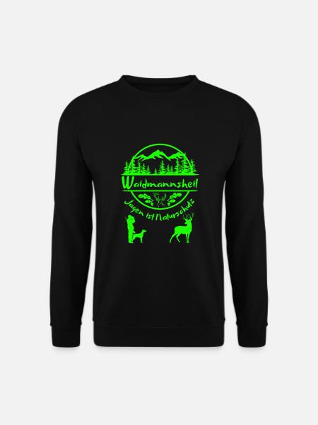Jäger-Waidmannsheil-Jagen ist Naturschutz - Unisex Pullover - Schwarz