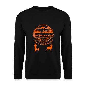 Jäger-Waidmannsheil-Jagen est la conservation de la nature - Sweat-shirt Unisexe - noir - Devant - Alina (178cm) & Michal (187cm)