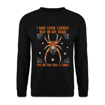 Tarantula Spider Spider Collector Pet - Unisex Sweatshirt - black - Front - Alina (178cm) & Michal (187cm)