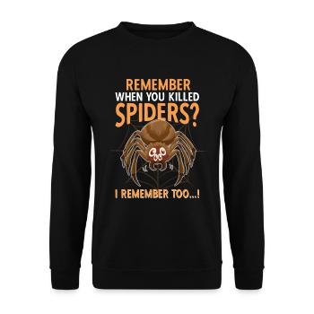 Tarantula Spider Spider Collector Pet - Unisex Sweatshirt - black - Front - Alina (178cm) & Michal (187cm)