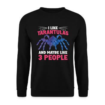 Tarantula Spider Spider Collector Pet - Unisex Sweatshirt - black - Front - Alina (178cm) & Michal (187cm)