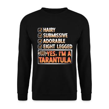 Tarantula Spider Spider Collector Pet - Unisex Sweatshirt - black - Front - Alina (178cm) & Michal (187cm)