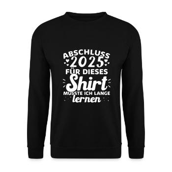 Abschluss 2025 Abschluss der Realschule - Unisex Pullover - Schwarz - Vorne - Alina (178cm) & Michal (187cm)