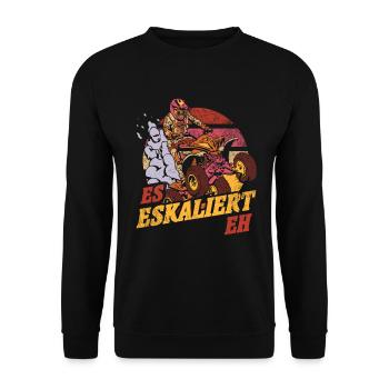 Es Eskaliert Eh Quad - Unisex Pullover - Schwarz - Vorne - Alina (178cm) & Michal (187cm)