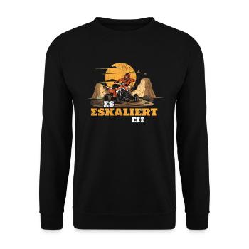 Es Eskaliert Eh Quad - Unisex Pullover - Schwarz - Vorne - Alina (178cm) & Michal (187cm)