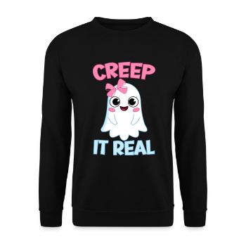 Halloween Costume Halloween Party - Unisex Sweatshirt - black - Front - Alina (178cm) & Michal (187cm)