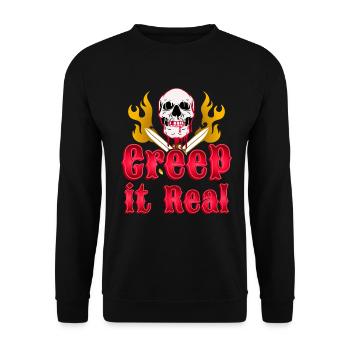 Halloween Costume Halloween Party - Unisex Sweatshirt - black - Front - Alina (178cm) & Michal (187cm)